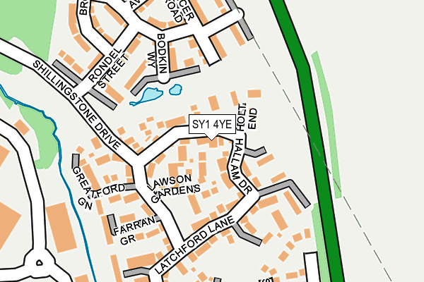 SY1 4YE map - OS OpenMap – Local (Ordnance Survey)