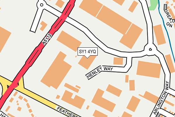 SY1 4YQ map - OS OpenMap – Local (Ordnance Survey)