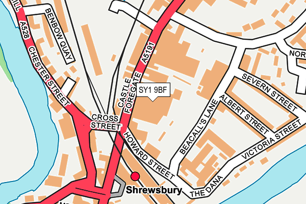 SY1 9BF map - OS OpenMap – Local (Ordnance Survey)