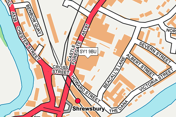 SY1 9BU map - OS OpenMap – Local (Ordnance Survey)