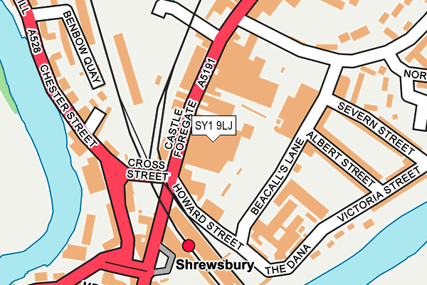 SY1 9LJ map - OS OpenMap – Local (Ordnance Survey)