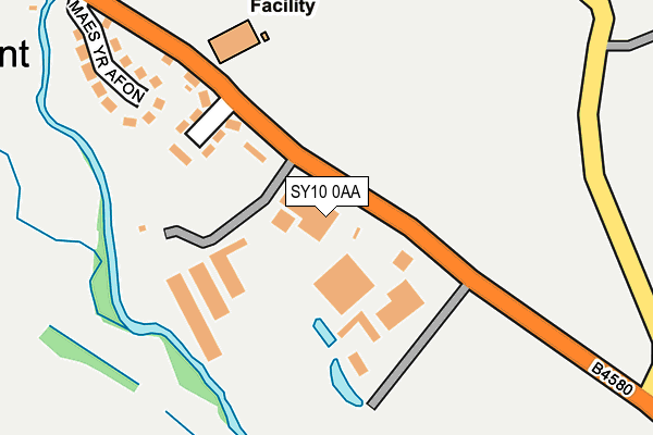 SY10 0AA map - OS OpenMap – Local (Ordnance Survey)