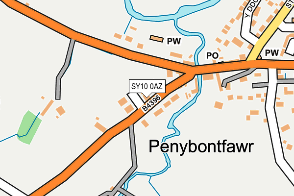 SY10 0AZ map - OS OpenMap – Local (Ordnance Survey)