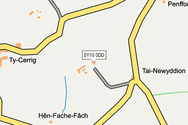 SY10 0DD map - OS OpenMap – Local (Ordnance Survey)