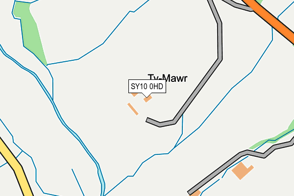 SY10 0HD map - OS OpenMap – Local (Ordnance Survey)