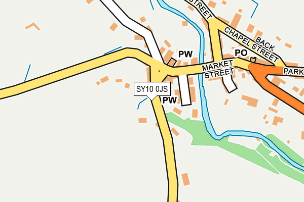 SY10 0JS map - OS OpenMap – Local (Ordnance Survey)