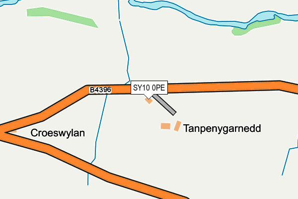 SY10 0PE map - OS OpenMap – Local (Ordnance Survey)