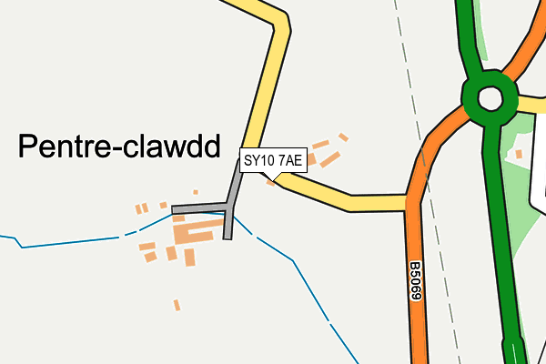 SY10 7AE map - OS OpenMap – Local (Ordnance Survey)