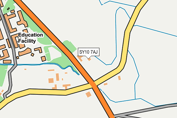 SY10 7AJ map - OS OpenMap – Local (Ordnance Survey)