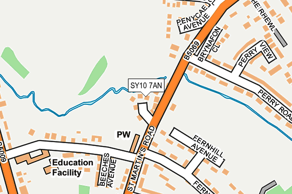 SY10 7AN map - OS OpenMap – Local (Ordnance Survey)