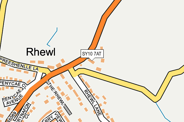 SY10 7AT map - OS OpenMap – Local (Ordnance Survey)