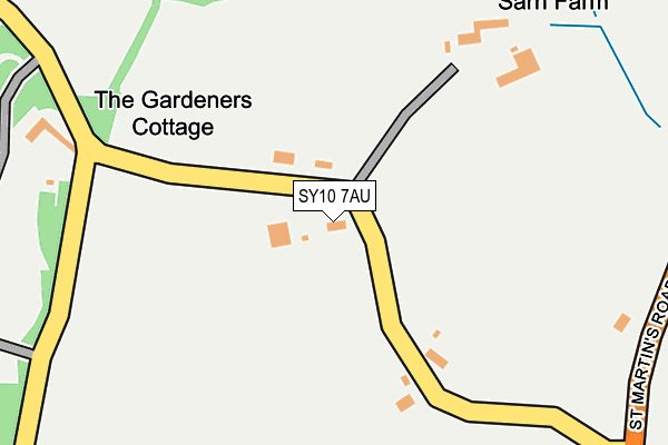 SY10 7AU map - OS OpenMap – Local (Ordnance Survey)