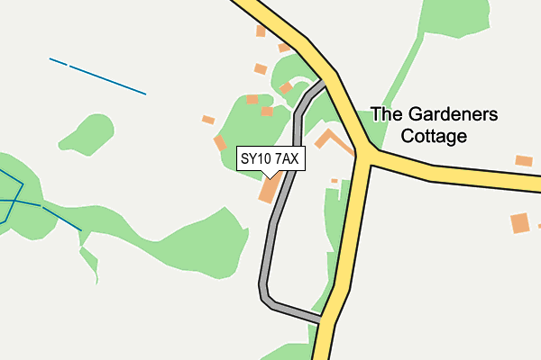 SY10 7AX map - OS OpenMap – Local (Ordnance Survey)