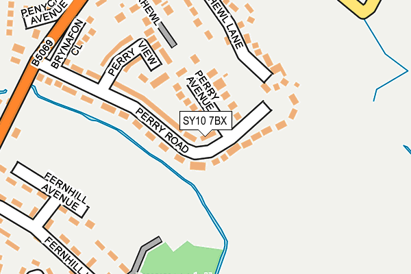 SY10 7BX map - OS OpenMap – Local (Ordnance Survey)