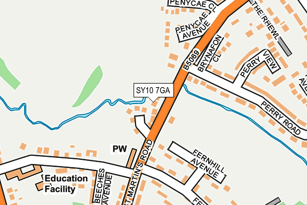 SY10 7GA map - OS OpenMap – Local (Ordnance Survey)