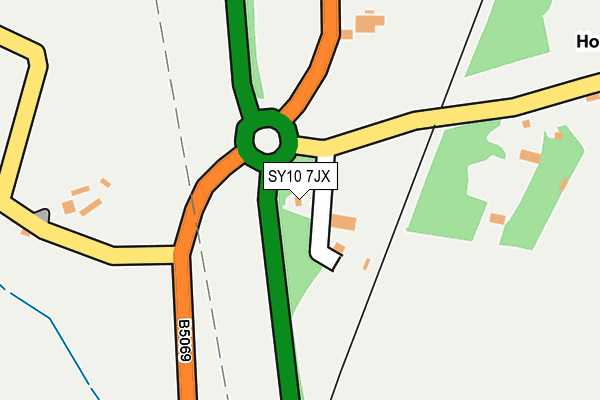 SY10 7JX map - OS OpenMap – Local (Ordnance Survey)