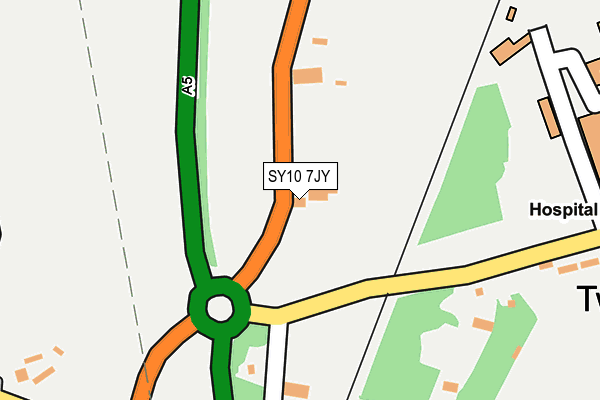 SY10 7JY map - OS OpenMap – Local (Ordnance Survey)