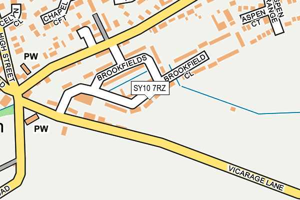 SY10 7RZ map - OS OpenMap – Local (Ordnance Survey)