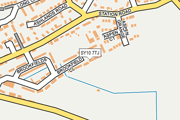 SY10 7TJ map - OS OpenMap – Local (Ordnance Survey)