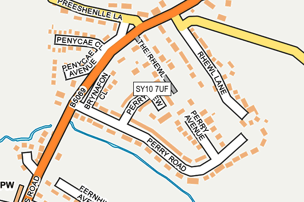 SY10 7UF map - OS OpenMap – Local (Ordnance Survey)