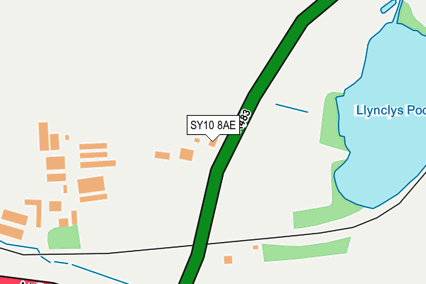 SY10 8AE map - OS OpenMap – Local (Ordnance Survey)