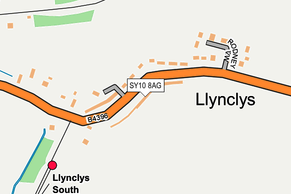 SY10 8AG map - OS OpenMap – Local (Ordnance Survey)