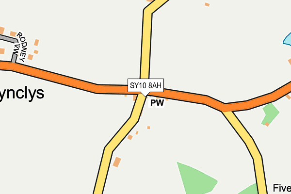 SY10 8AH map - OS OpenMap – Local (Ordnance Survey)