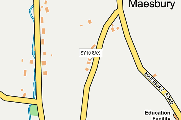 SY10 8AX map - OS OpenMap – Local (Ordnance Survey)