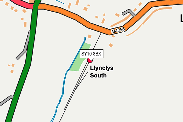 SY10 8BX map - OS OpenMap – Local (Ordnance Survey)