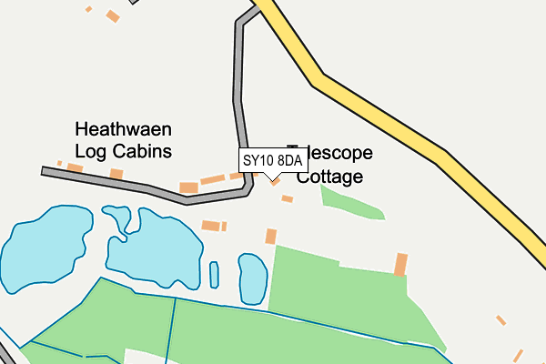 SY10 8DA map - OS OpenMap – Local (Ordnance Survey)