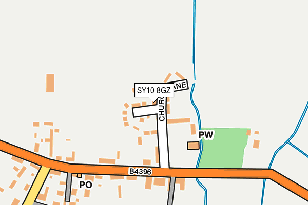 SY10 8GZ map - OS OpenMap – Local (Ordnance Survey)