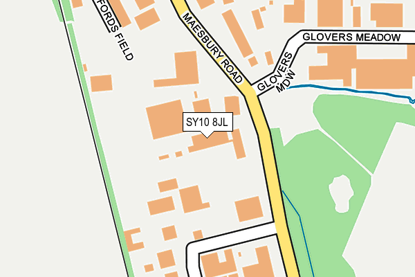 SY10 8JL map - OS OpenMap – Local (Ordnance Survey)