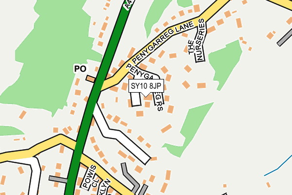 SY10 8JP map - OS OpenMap – Local (Ordnance Survey)