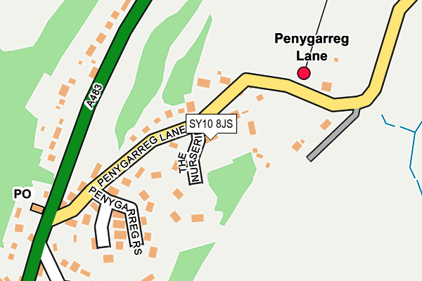 SY10 8JS map - OS OpenMap – Local (Ordnance Survey)