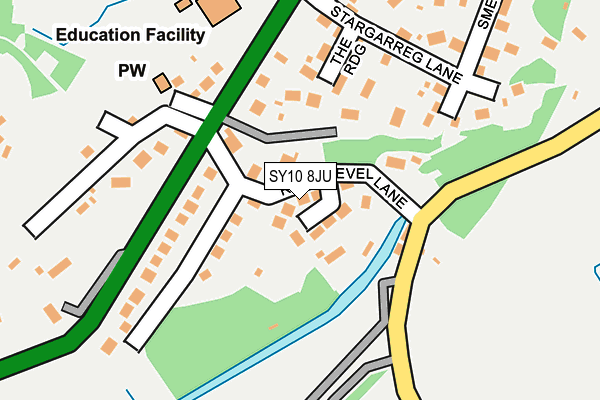 SY10 8JU map - OS OpenMap – Local (Ordnance Survey)