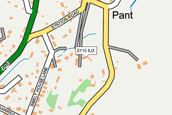 SY10 8JX map - OS OpenMap – Local (Ordnance Survey)