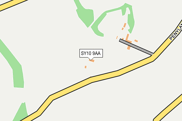 SY10 9AA map - OS OpenMap – Local (Ordnance Survey)