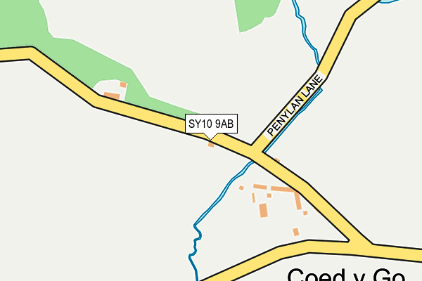 SY10 9AB map - OS OpenMap – Local (Ordnance Survey)