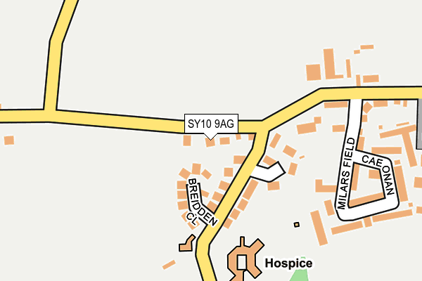 SY10 9AG map - OS OpenMap – Local (Ordnance Survey)