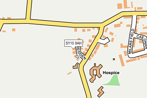 SY10 9AH map - OS OpenMap – Local (Ordnance Survey)
