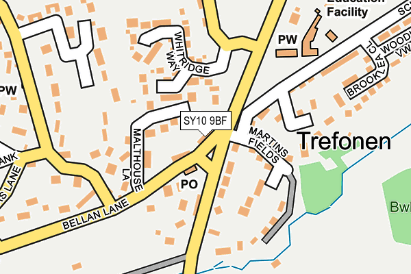 SY10 9BF map - OS OpenMap – Local (Ordnance Survey)