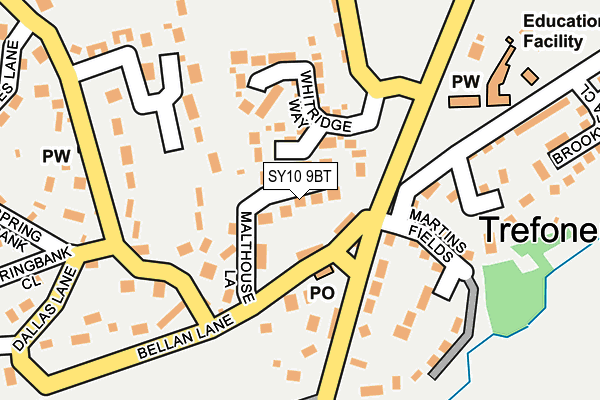 SY10 9BT map - OS OpenMap – Local (Ordnance Survey)