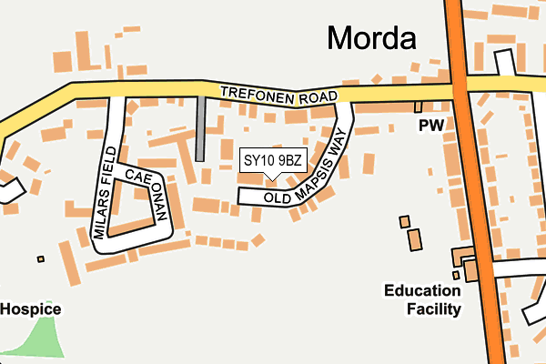 SY10 9BZ map - OS OpenMap – Local (Ordnance Survey)