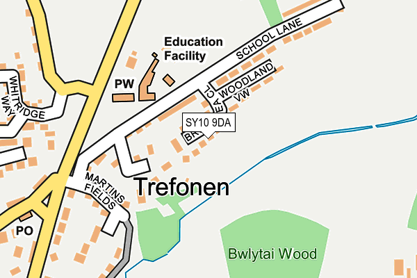 SY10 9DA map - OS OpenMap – Local (Ordnance Survey)