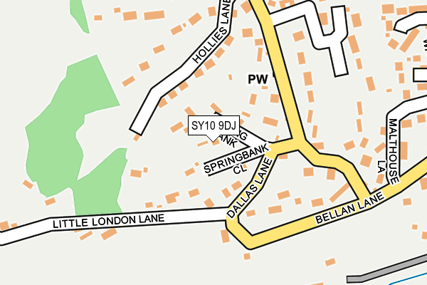 SY10 9DJ map - OS OpenMap – Local (Ordnance Survey)