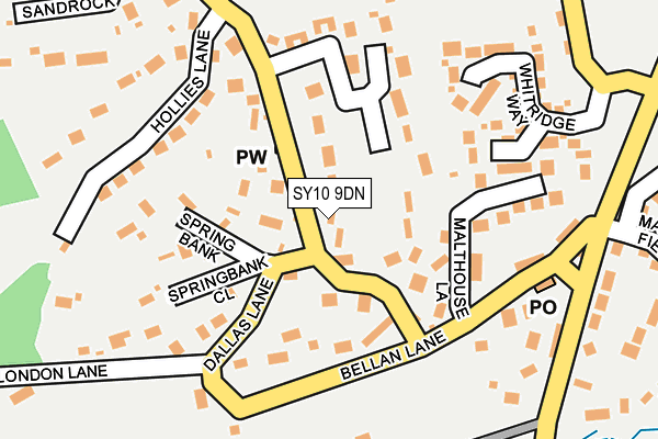 SY10 9DN map - OS OpenMap – Local (Ordnance Survey)