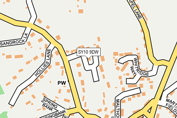 SY10 9DW map - OS OpenMap – Local (Ordnance Survey)