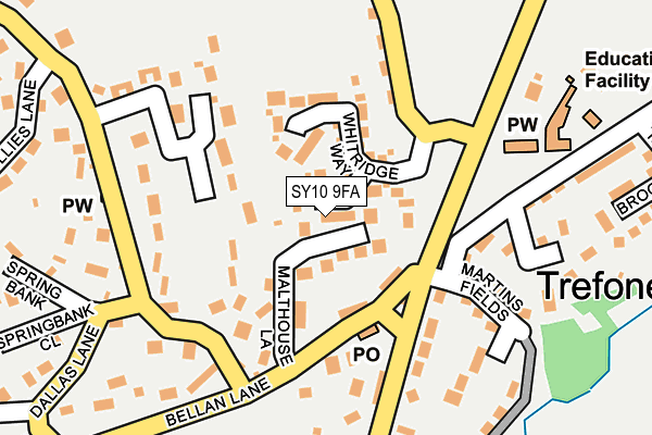 SY10 9FA map - OS OpenMap – Local (Ordnance Survey)