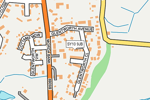 SY10 9JB map - OS OpenMap – Local (Ordnance Survey)