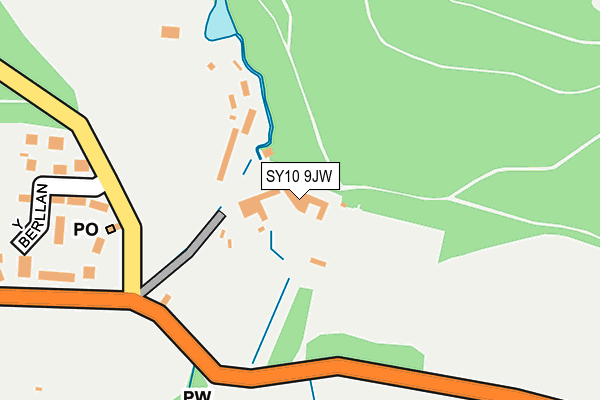 SY10 9JW map - OS OpenMap – Local (Ordnance Survey)